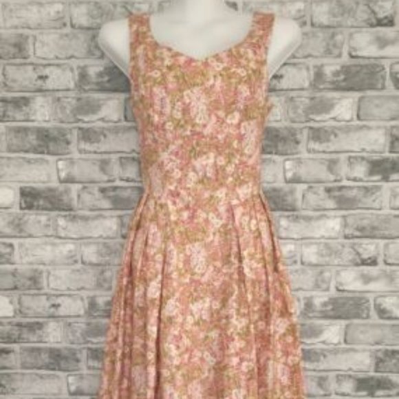 Laura Ashley Dresses & Skirts - Vintage Laura Ashley Dress & Jacket Size 10 12 Floral Pink Cotton STUNNING